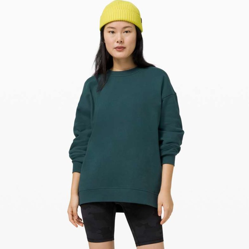 COPY - LULULEMON Perfectly Oversized Crew submarine teal